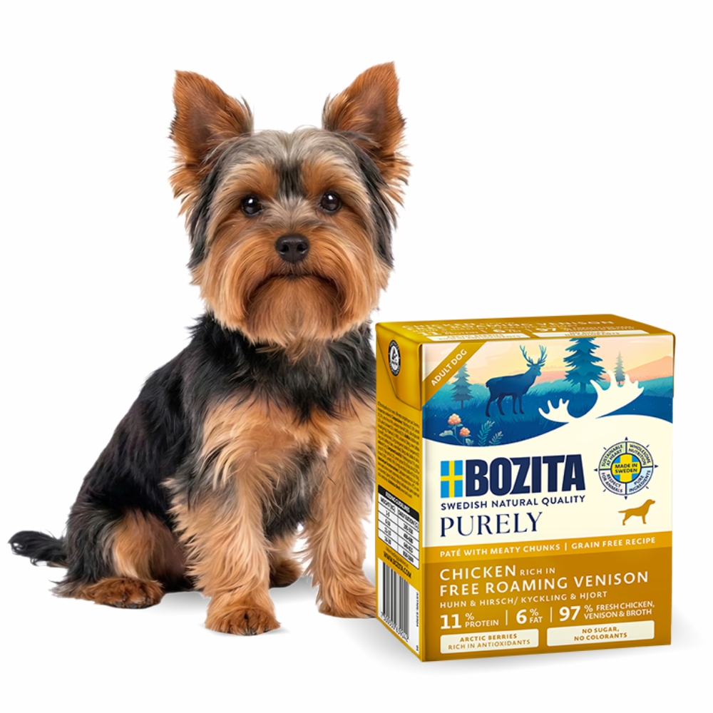 Bozita Purely Pate Duoprotein Kurczak Dziczyzna 370g karma mokra dla psa